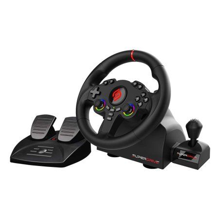 Subsonic Superdrive 220 RS-X Noir USB Volant pédales levier de vitesse Nintendo Switch, Nintendo Switch 2, PC,