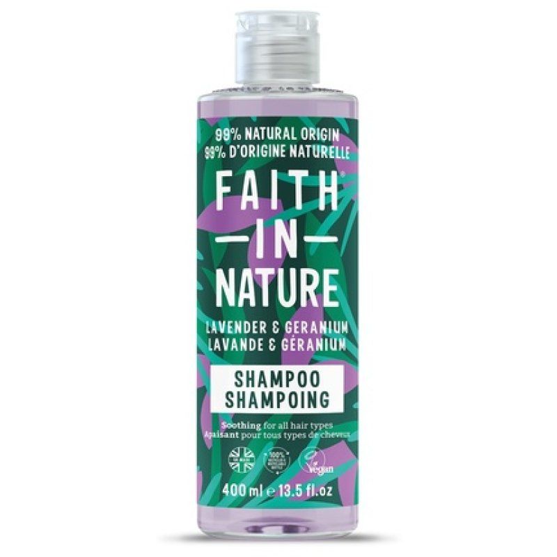 Faith In Nature Natural Lavender Geranium Shampoo Soothing Vegan Formula
