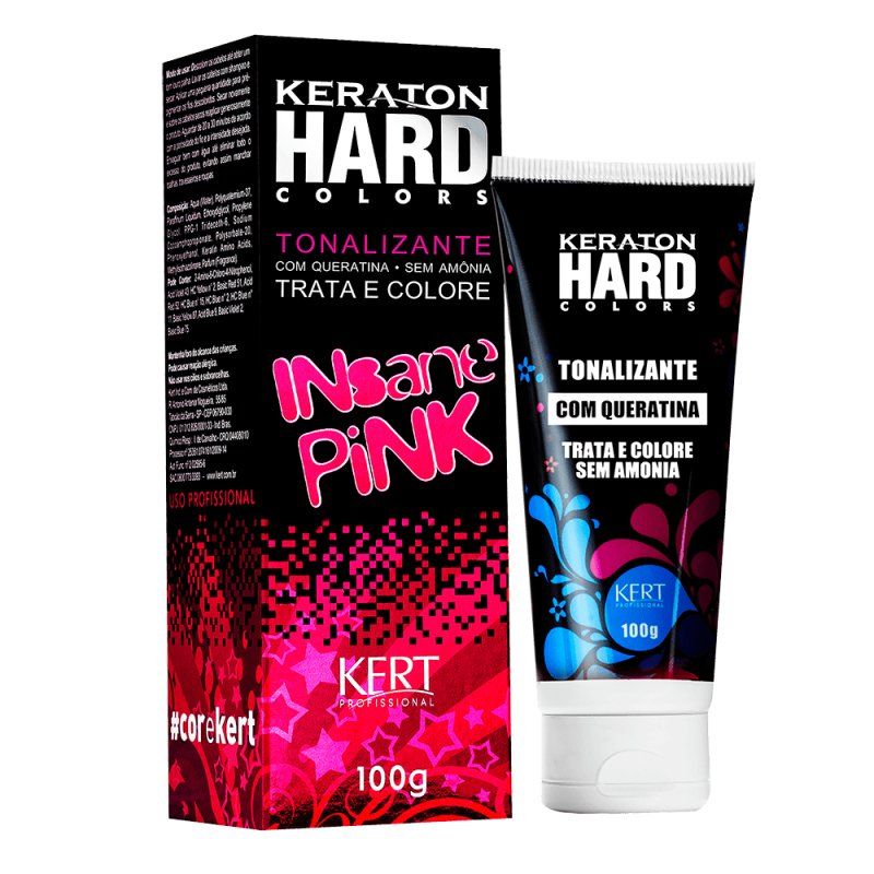 Kert Keraton Hard Colors Insane Pink Semi-Permanent Hair Color 100g