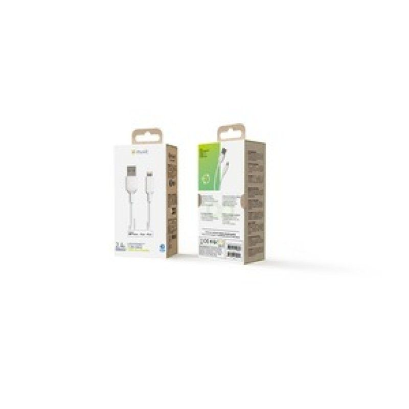 MUVIT FOR CHANGE CABLE USB A/LIGHTNING MFI 1.2M BLANC