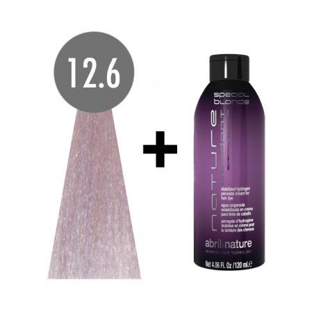 abril et nature Naturecolor Plex 12.6 120ml. Super Lilaceous Lightener Nature Oxydant Special Blonde 120ml.