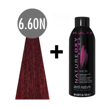 abril et nature Naturecolor Plex 6.60N 120ml. Intense Reddish Dark Blonde natureoxy plex 25 vol. 120ml.