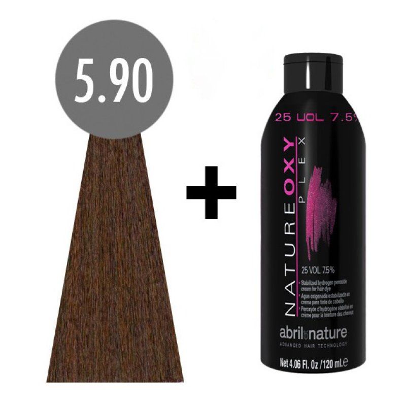 Abril Et Nature Color Plex Hair Color 590 Light Brown Beige Chocolate