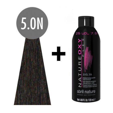 abril et nature Naturecolor Plex 5.0N 120ml. Châtaigne légère intense natureoxy plex 25 vol. 120ml.