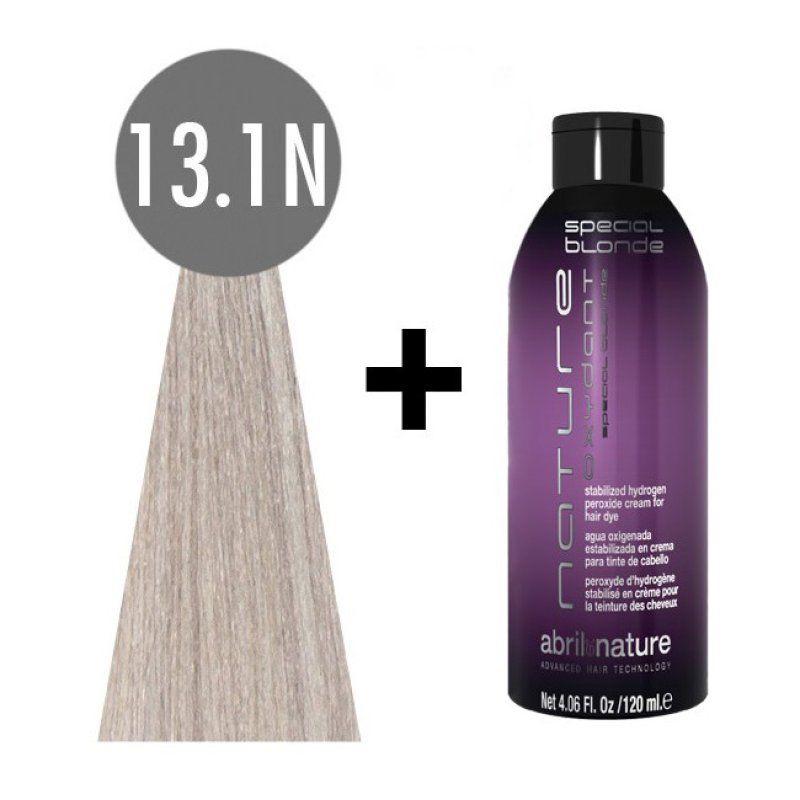 abril et nature Naturecolor Plex 13.1N 120ml. Ultra Cold Ash Rinse Nature Oxydant Special Blonde 120ml.