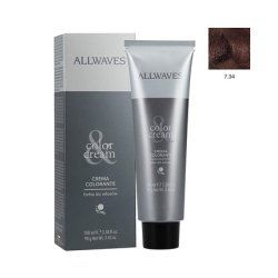 ALLWAVES Professionnelle Cream Color 7.34 Caramel Hair Color 100ml
