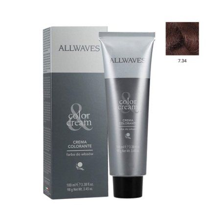 ALLWAVES Professionnelle Cream Color 7.34 Caramel Hair Color 100ml