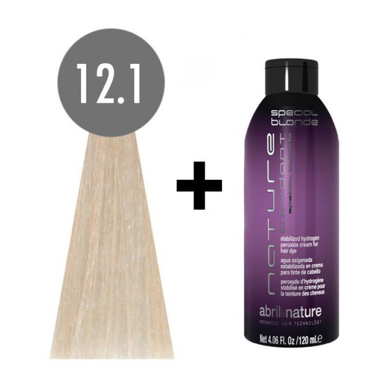 abril et nature Naturecolor Plex 12.1 120ml. Super Ash Lightener Nature Oxydant Special Blonde 120ml.