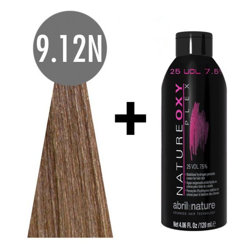abril et nature Naturecolor Plex 9.12N 120ml. Extra Light Blonde Ash Iris natureoxy plex 25 vol. 120ml.