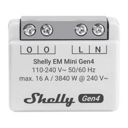 Shelly Relais "EM Mini Gen4" max 8A 1 Kanal WLAN Matter Zigbee Bluetooth