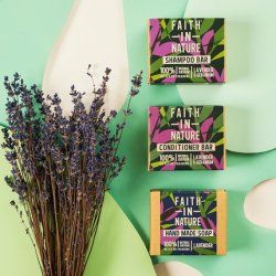 Faith In Nature Natural Solid Shampoo with Lavender and Geranium