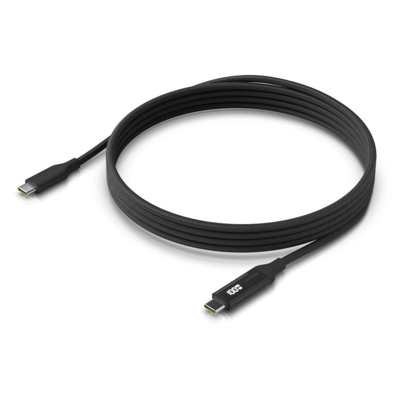 Ubiquiti UACC-Cable-USB-100W-2M-BK câble USB USB C Noir, Gris