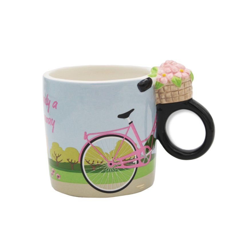 Winkee - City Bike Mug - Pink, Blue, Green
