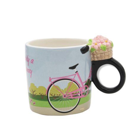 Winkee - City Bike Mug - Pink, Blue, Green
