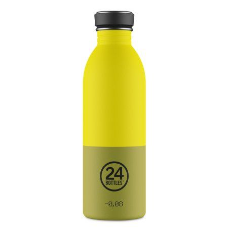 24Bottles Urban Utilisation quotidienne 500 ml Silicone, Acier inoxydable Or, Jaune