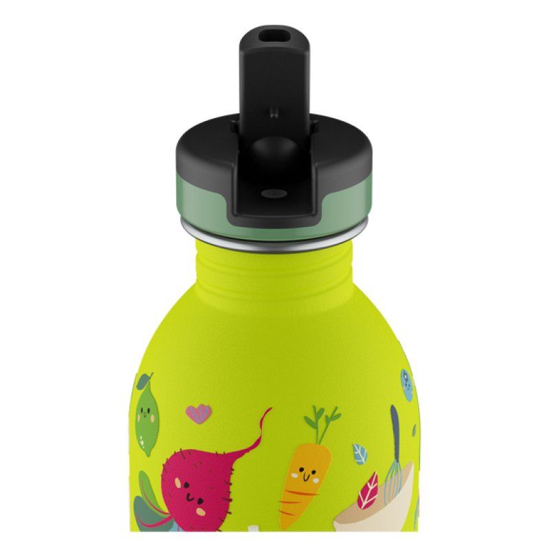 24Bottles - Urban Bottle - Veggie Friends - Lime - 250 ml