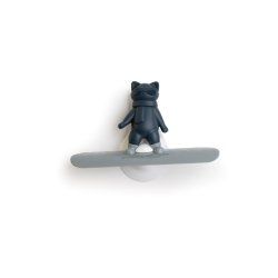 Ototo - Chill Cat Squeegee - Muted Grey and Dark Blue - Compact