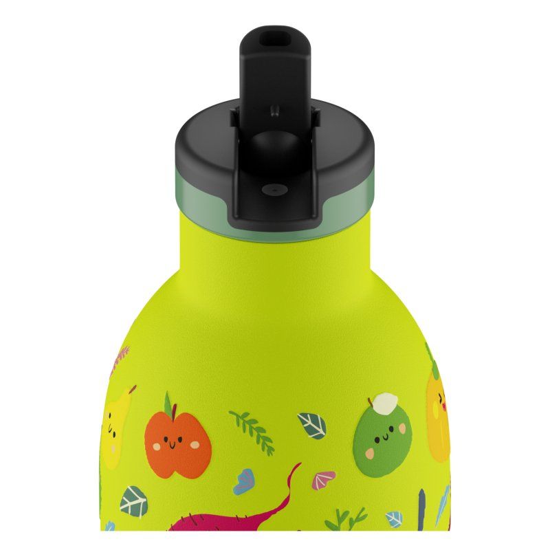 24Bottles Veggie Friends Utilisation quotidienne 330 ml Polypropylène (PP), Silicone, Acier inoxydable Vert clair