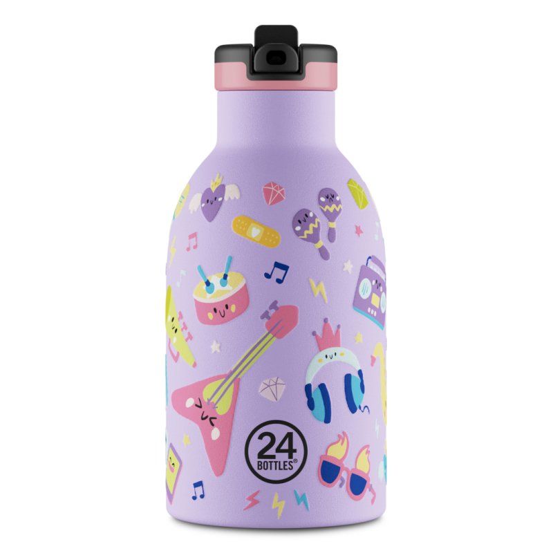 24Bottles Music Friends Utilisation quotidienne 330 ml Acier inoxydable Multicolore, Violet
