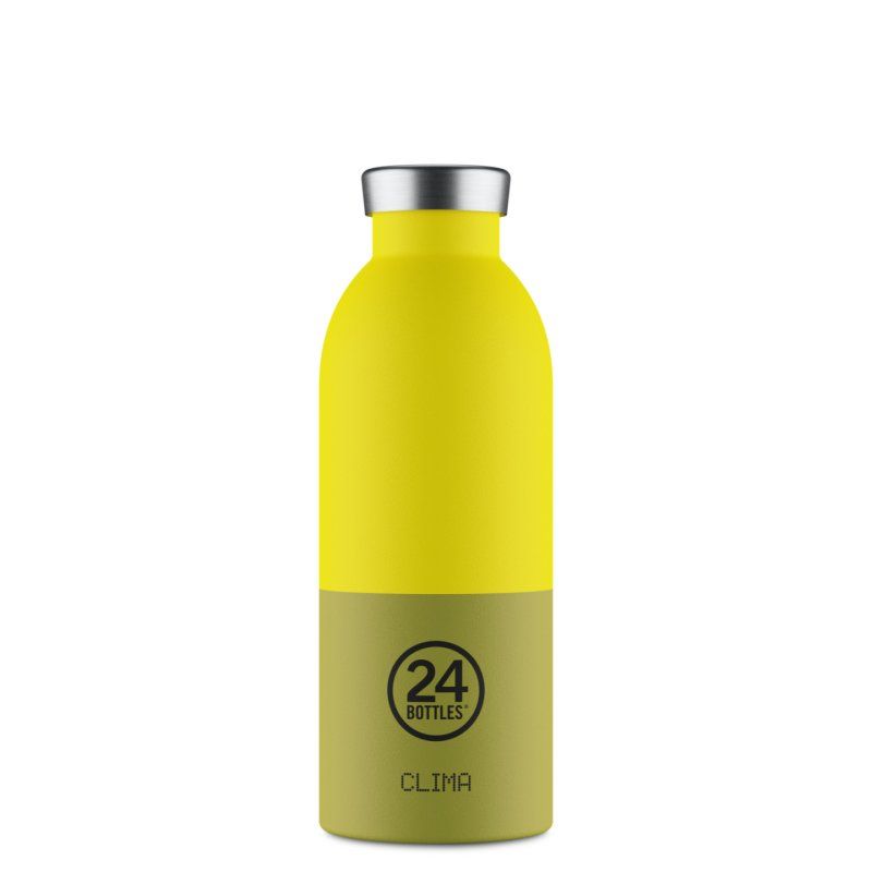 24Bottles Clima Daily usage 500 ml Silicone, Stainless steel Khaki, Yellow