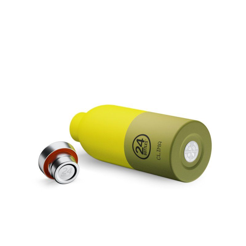 24Bottles Clima Daily usage 500 ml Silicone, Stainless steel Khaki, Yellow