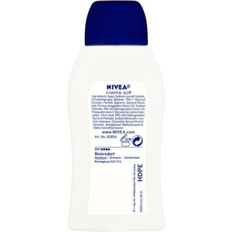 NIVEA Care Shower Creme Soft Travel Size 50ml Caring Shower Body Cream with Almond Oil Moisturising Shower Gel Body