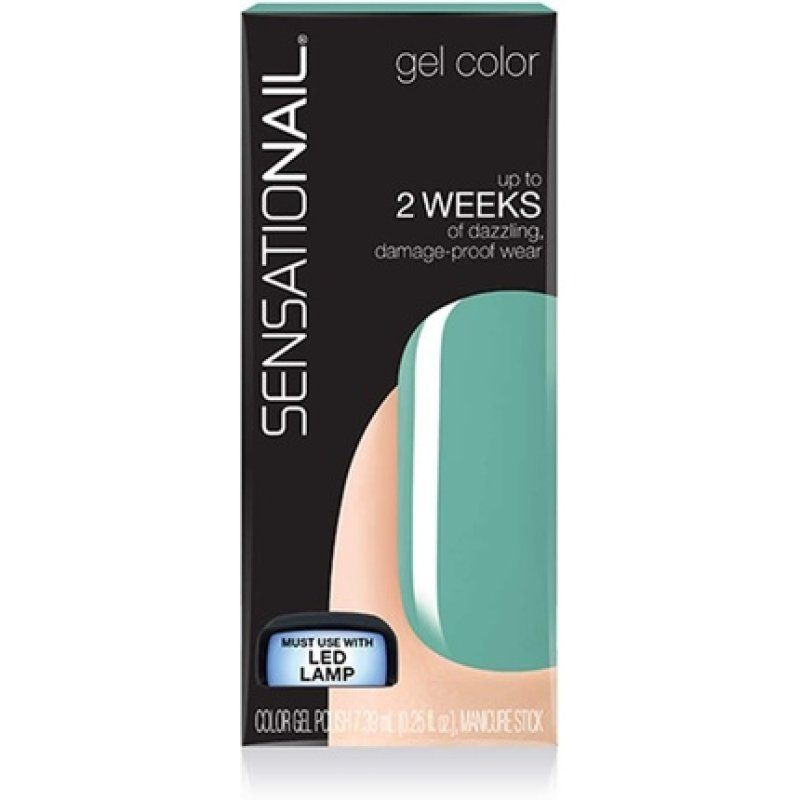 SENSATIONAIL Gel Nail Polish with Manicure Stick 7.39ml Jade Treasure Jade Green Shimmer