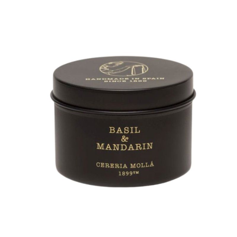 Cereria Molla Basil & Mandarin, Lumanare Parfumata Travel, 90gr