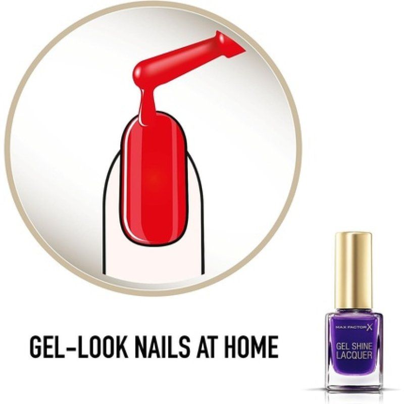 Max Factor Gel Shine Lacquer Nail Polish 11ml 35 Lacquered Violet