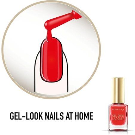 Max Factor Gel Shine Nail Polish 25 Patent Poppy 11ml