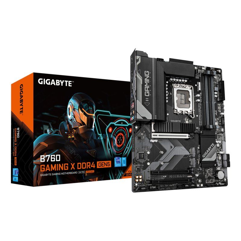 GIGABYTE B760 GAMING X DDR4 GEN5 Motherboard - Supports 14th Gen. Intel Core CPUs, 8 1 1 phases VRM, up to 5333MHz DDR4