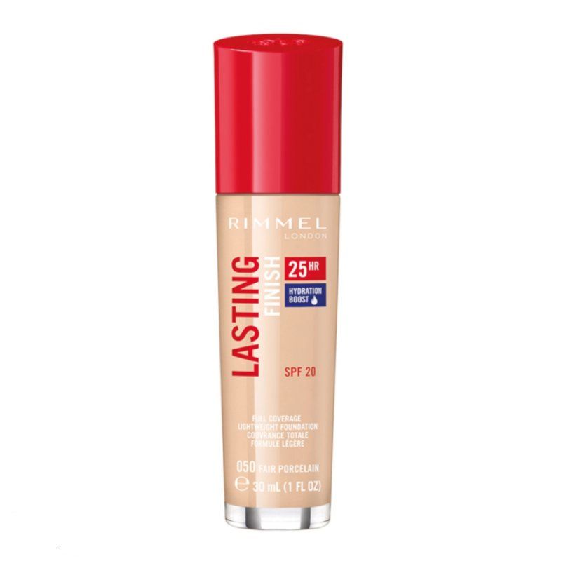 Rimmel Lasting Finish 25H Foundation With Comfort Serum, 050 Fair Porcelain, 30ml