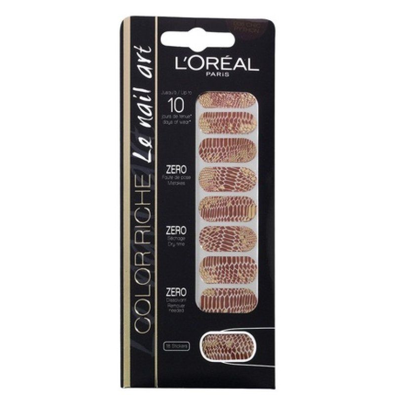 L'Oréal Paris Color Riche Nail Sticker 006 Chic Python 1 Piece Gold