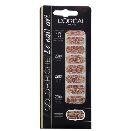 L'Oréal Paris Color Riche Nail Sticker 006 Chic Python 1 Piece Gold