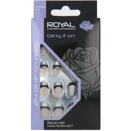 Royal Cosmetics 24 False Nails With Glue Bling It On