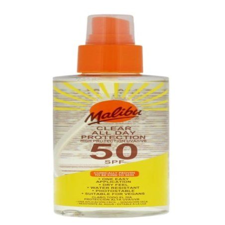 Malibu Spf 50 Clear Protection Spray 200ml Unboxed