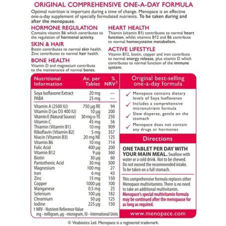 Vitabiotics Menopace Original 90 Tablets