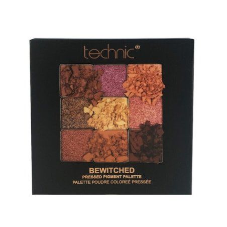 Technic Bewitched Pressed Powder Pigment Eye Shadow Palette 9 Colors 6.75g