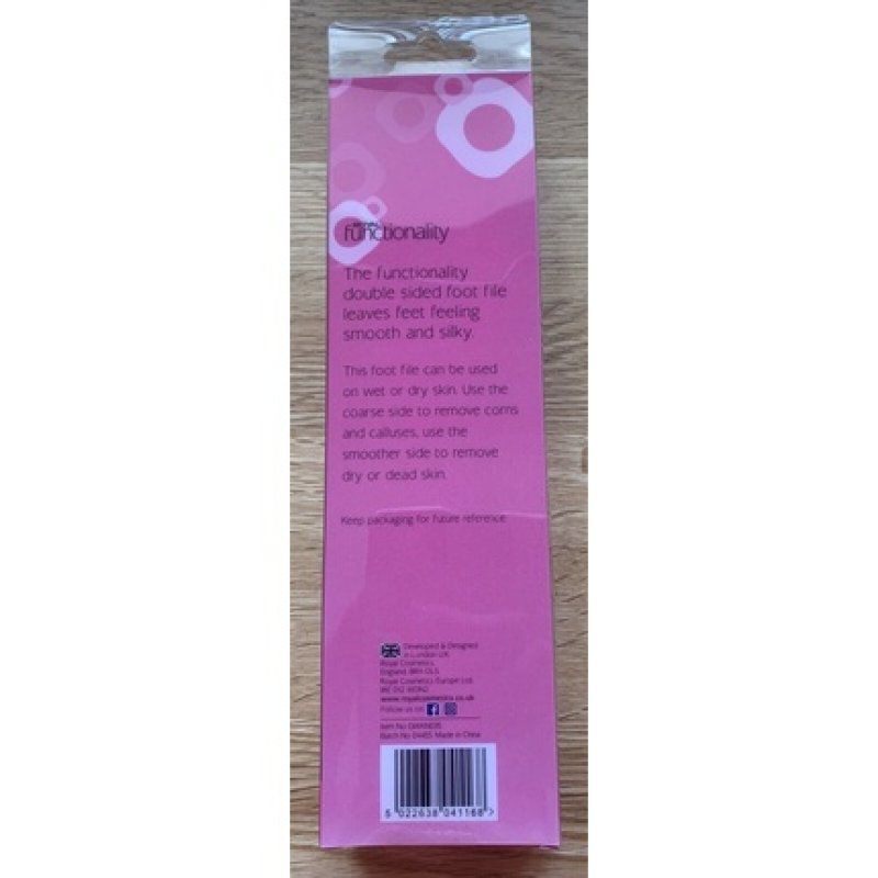 X2 Brand New & Packaged Royal Functionality PINK Double-Sided Foot File DUO