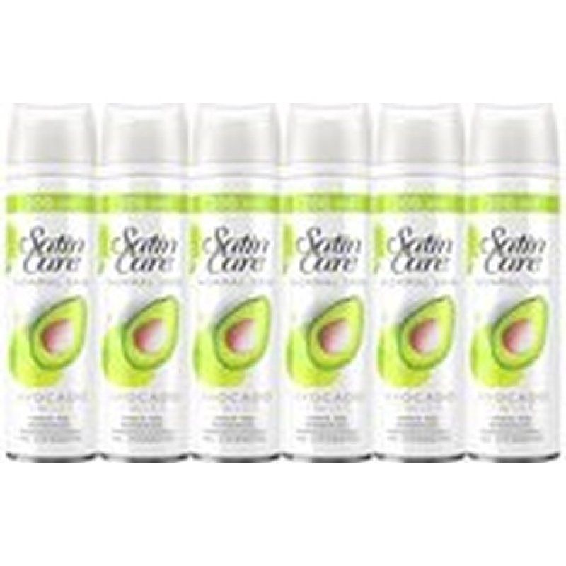 Gillette Satin Care Shave Gel Avocado Twist 6 X 200 Ml