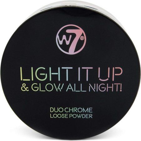 W7 Light It Up & Glow All Night Duo Chrome Loose Highlighting Powder No Vacancy