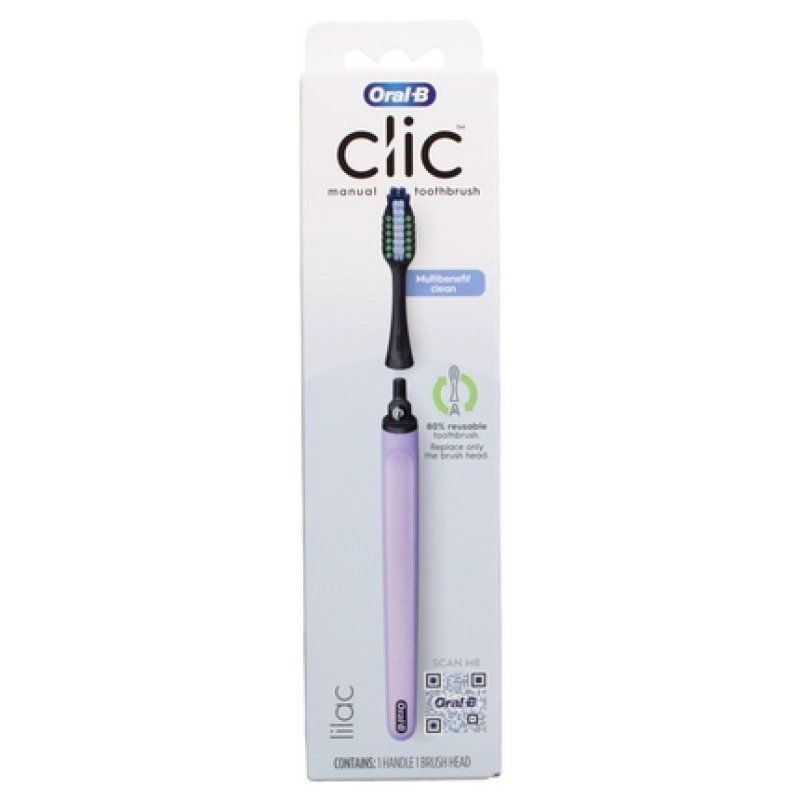 Oral B Toothbrush Head Multibenefit Clic Clean Lilac