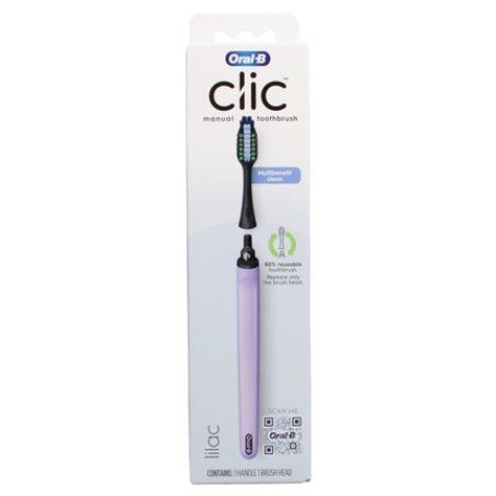 Oral B Toothbrush Head Multibenefit Clic Clean Lilac