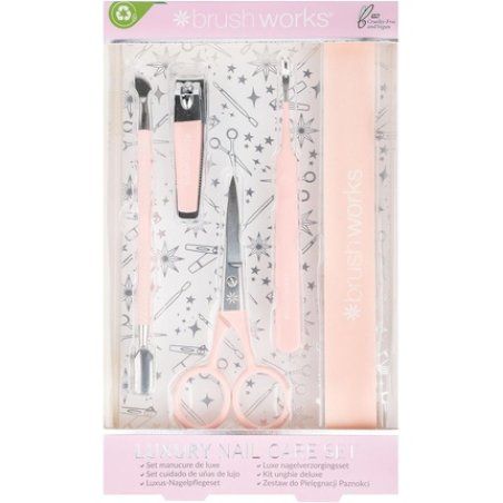 Brushworks Luxury Nail Care Set Pink One Size