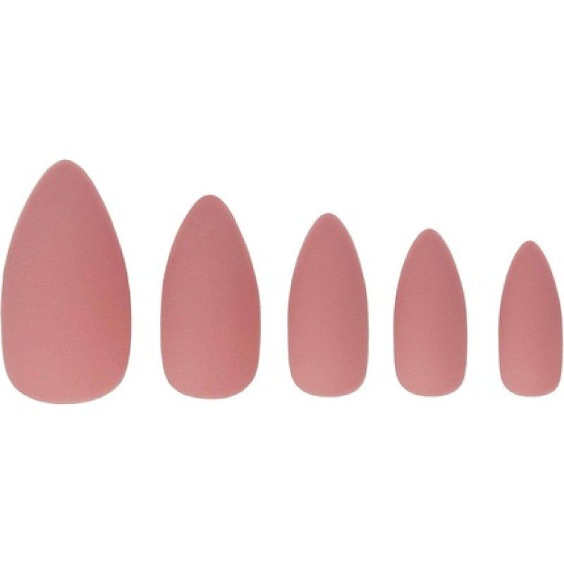 W7 Glamorous Nails Salon Professional False Nails At Home With Glue Adhesive Almond Shape Nude With Attitude