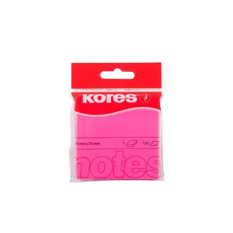 Kores - Neon Sticky Notes Red 75 × 75 mm (747075)