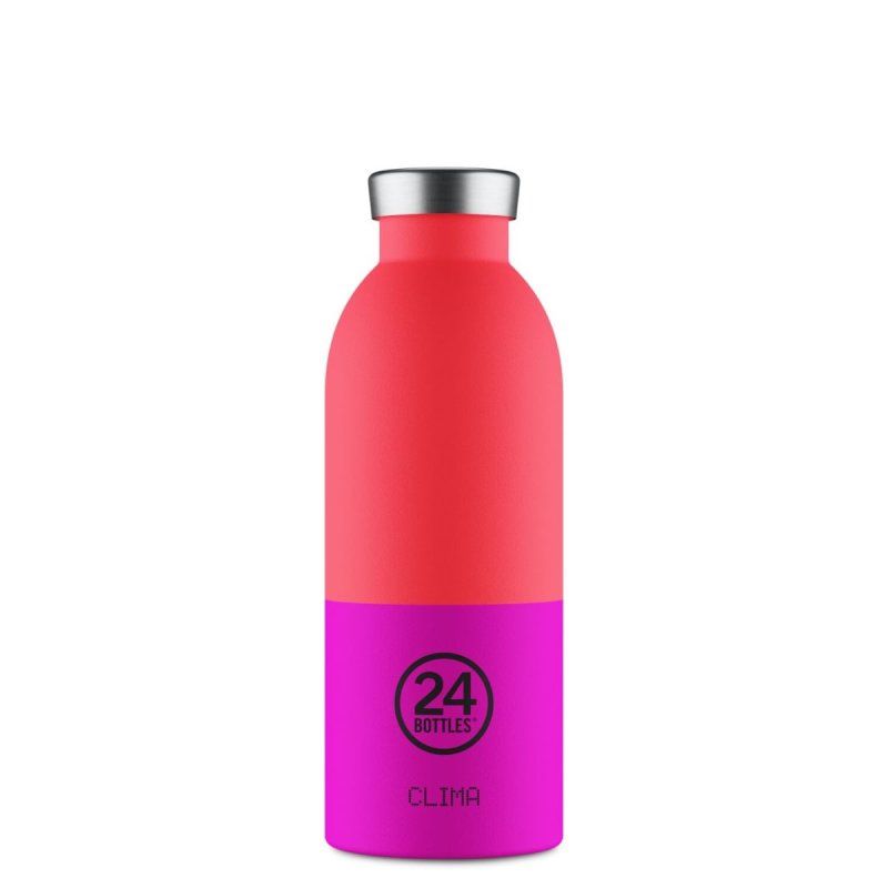 24Bottles Clima Utilisation quotidienne 500 ml Silicone, Acier inoxydable Multicolore