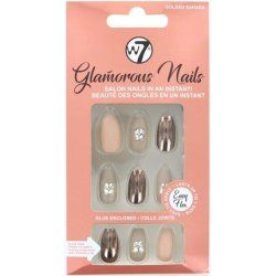 W7 Glamorous Nails Golden Sahara with Nail Glue
