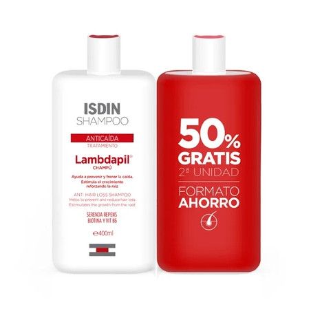 ISDIN Lambdapil Treatment Anti-Hair Loss Shampoo 400ml - Pack of 2