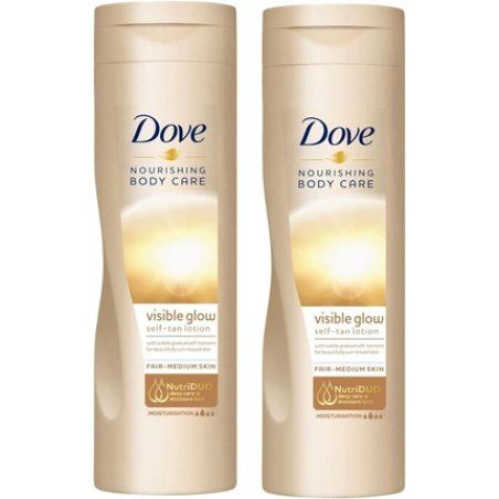 Dove Nourishing Body Care Visible Glow Gradual Selftan Fair To Medium Body Lotion 400ml Pack Of 2